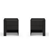 Tommy Franks Tunica Bedside Table – Black Oak – Set of 2