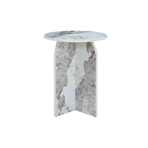 Twenty10 Designs Arco Side Table – Pandora Marble Effect