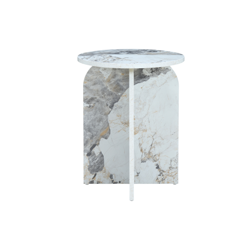 Twenty10 Designs Arco Side Table – Pandora Marble Effect