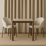 Twenty10 Designs Petal Dining Chair – Ivory and Taupe Boucle – Set of 2 (CRIB5)