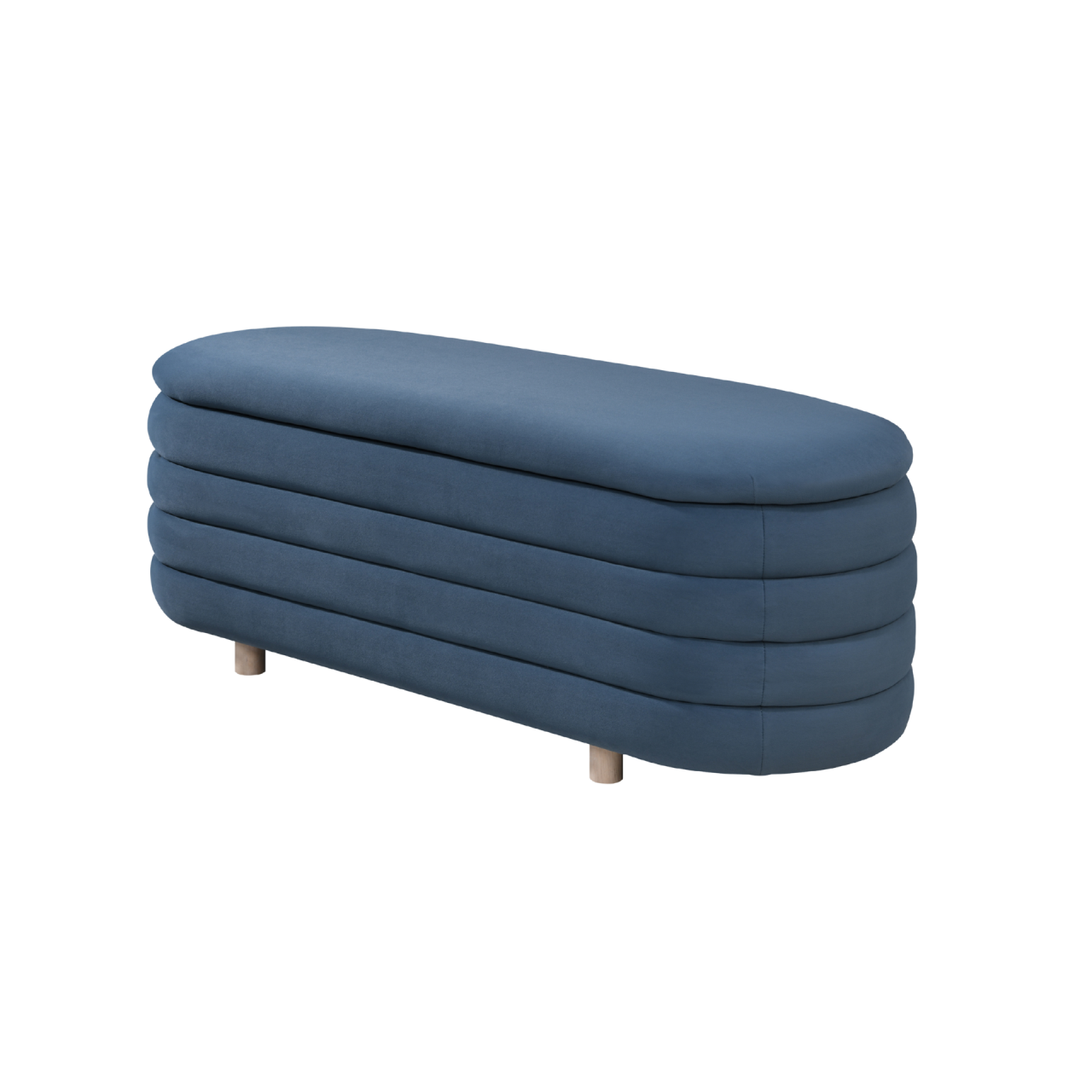 Twenty10 Designs Ripple Ottoman – Blue Velvet (CRIB 5)