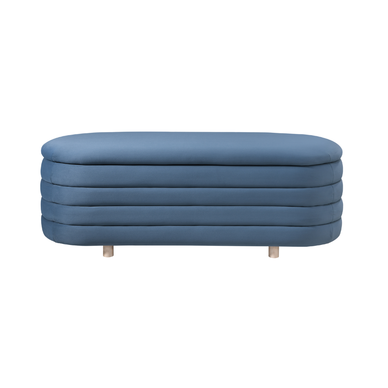 Twenty10 Designs Ripple Ottoman – Blue Velvet (CRIB 5)