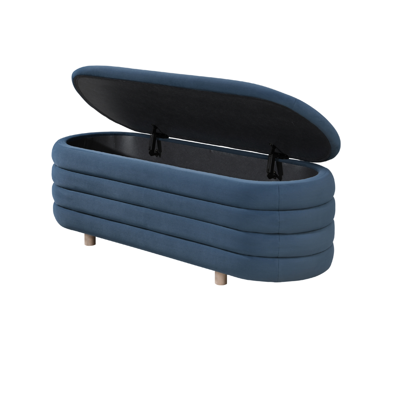 Twenty10 Designs Ripple Ottoman – Blue Velvet (CRIB 5)