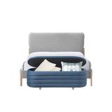 Twenty10 Designs Ripple Ottoman – Blue Velvet (CRIB 5)