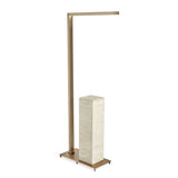 Uttermost Black Label Drinks Stand - Travertine and Brass