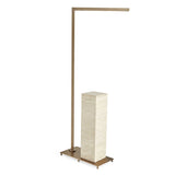 Uttermost Black Label Drinks Stand - Travertine and Brass