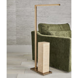 Uttermost Black Label Drinks Stand - Travertine and Brass