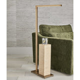 Uttermost Black Label Drinks Stand - Travertine and Brass