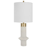 Uttermost Black Label Edge Table Lamp - White