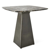 Uttermost Black Label Equilateral Side Table – Marble/bronze