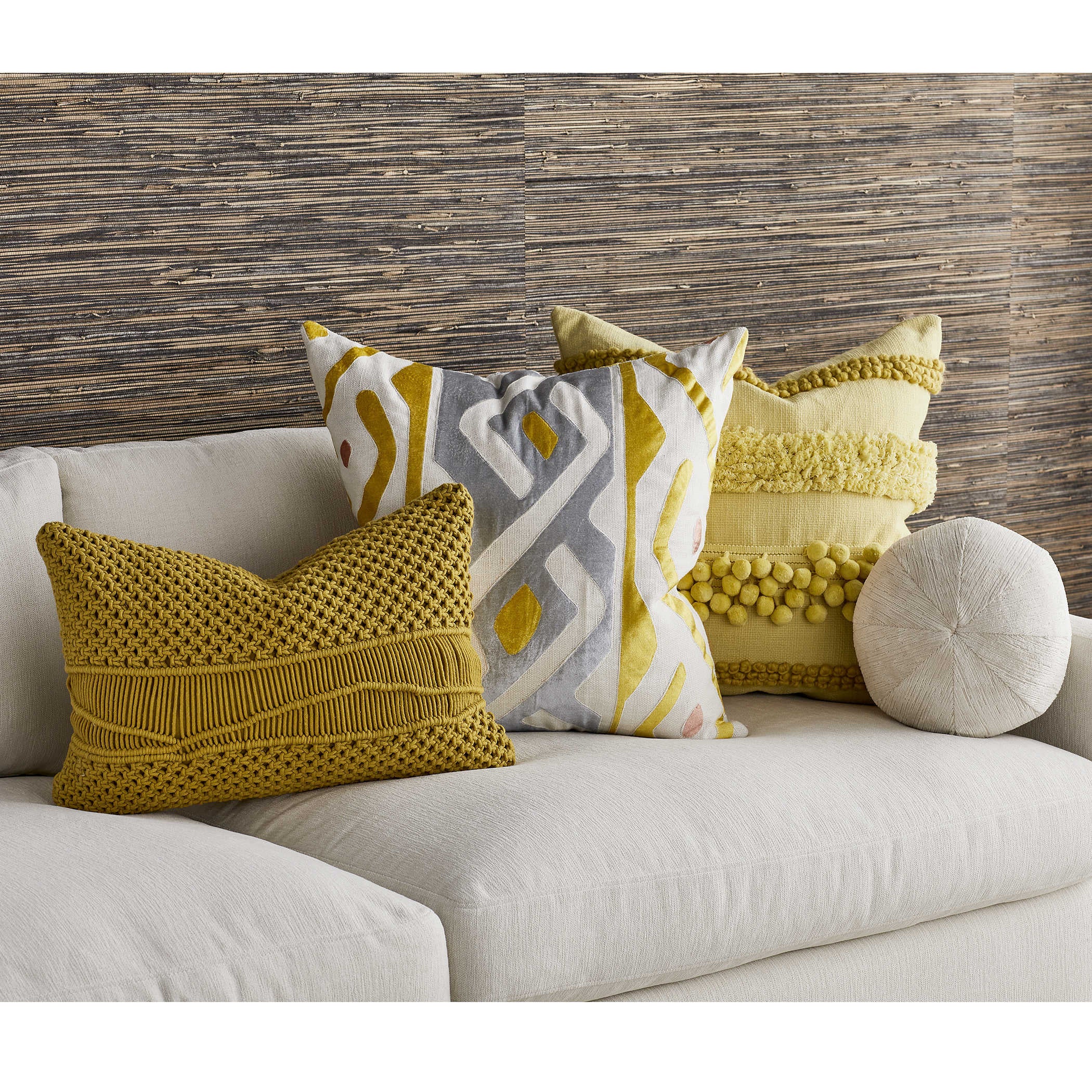 Uttermost Black Label Having a Ball Cushion - Lemon Chiffon