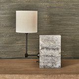 Uttermost Black Label On a Shelf Mini Lamp – Travertine and Bronze