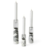 Uttermost Black Label Optic Candle Holder - Set of 3 - Marble
