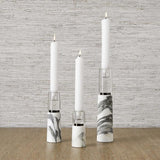 Uttermost Black Label Optic Candle Holder - Set of 3 - Marble
