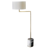 Uttermost Black Label Pivot Floor Lamp – Panda Marble and Brass