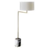 Uttermost Black Label Pivot Floor Lamp – Panda Marble and Brass