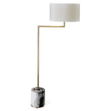 Uttermost Black Label Pivot Floor Lamp – Panda Marble and Brass