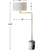 Uttermost Black Label Pivot Floor Lamp – Panda Marble and Brass