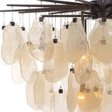 Uttermost Black Label Seeded Shield 8 Light Chandelier - Champagne