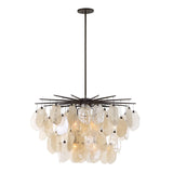 Uttermost Black Label Seeded Shield 8 Light Chandelier - Champagne