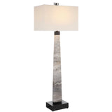 Uttermost Black Label Spire Buffet Lamp - Rustic Gray Stone & bronze