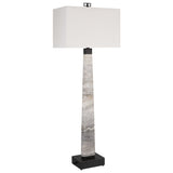 Uttermost Black Label Spire Buffet Lamp - Rustic Gray Stone & bronze