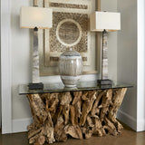 Uttermost Black Label Spire Buffet Lamp - Rustic Gray Stone & bronze