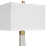 Uttermost Black Label Spire Buffet Lamp - White Marble & Brass