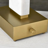 Uttermost Black Label Spire Buffet Lamp - White Marble & Brass
