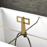 Uttermost Black Label Spire Buffet Lamp - White Marble & Brass