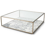 Uttermost Floating Plane Coffee Table – Marble & Brass