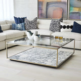 Uttermost Floating Plane Coffee Table – Marble & Brass