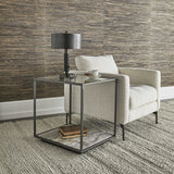 Uttermost Floating Plane End Table – Bronze & Travertine