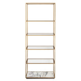 Uttermost Floating Plane Etagere – Marble & Brass