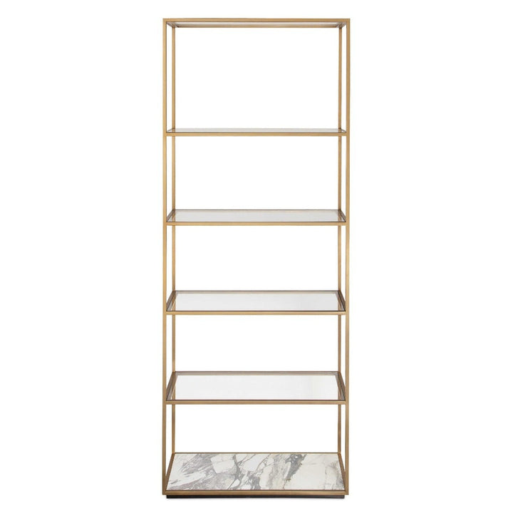 Uttermost Floating Plane Etagere – Marble & Brass