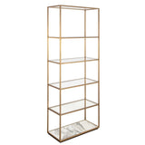 Uttermost Floating Plane Etagere – Marble & Brass