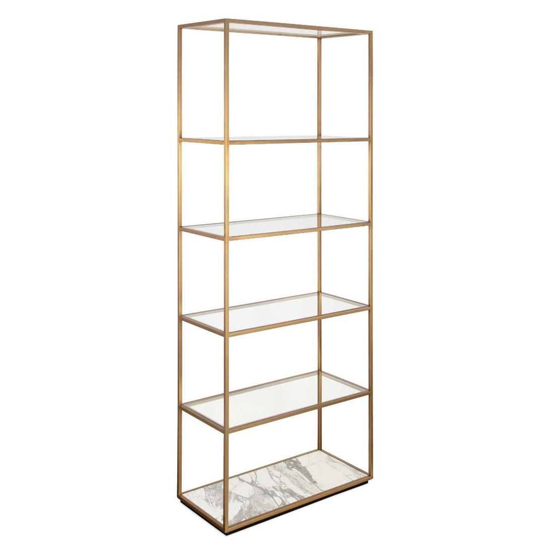 Uttermost Floating Plane Etagere – Marble & Brass