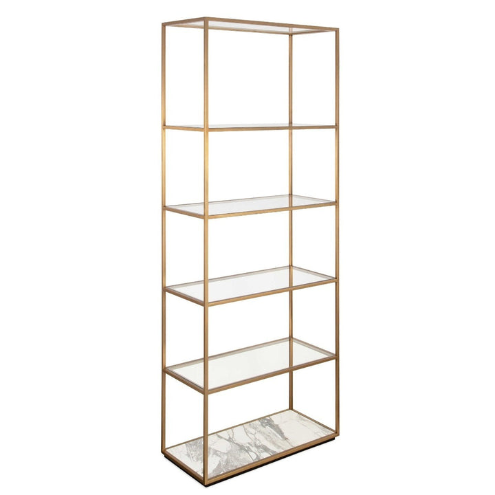 Uttermost Floating Plane Etagere – Marble & Brass