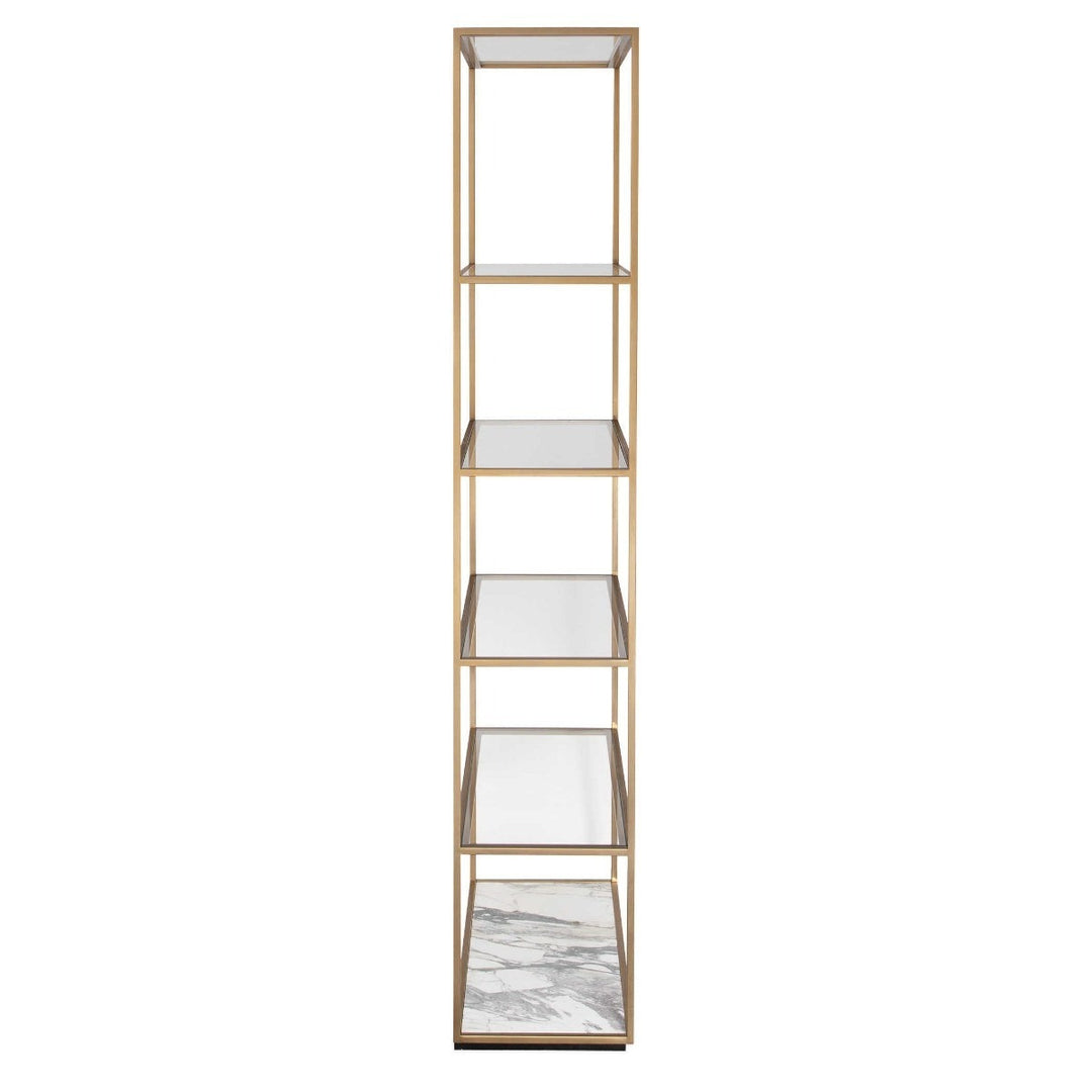 Uttermost Floating Plane Etagere – Marble & Brass