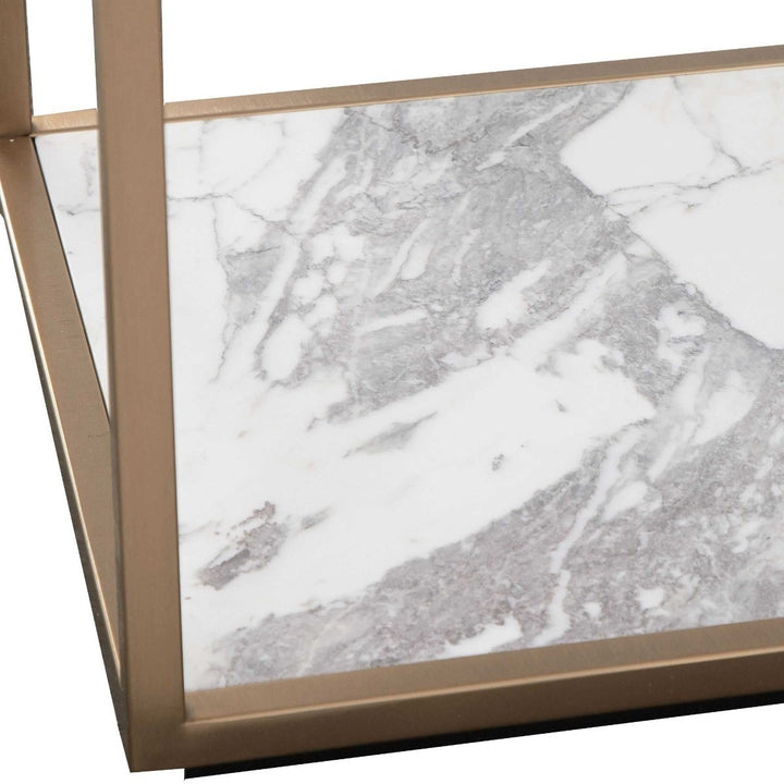 Uttermost Floating Plane Etagere – Marble & Brass