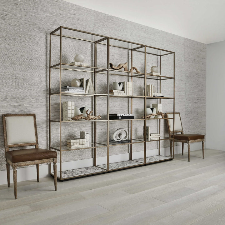 Uttermost Floating Plane Etagere – Marble & Brass