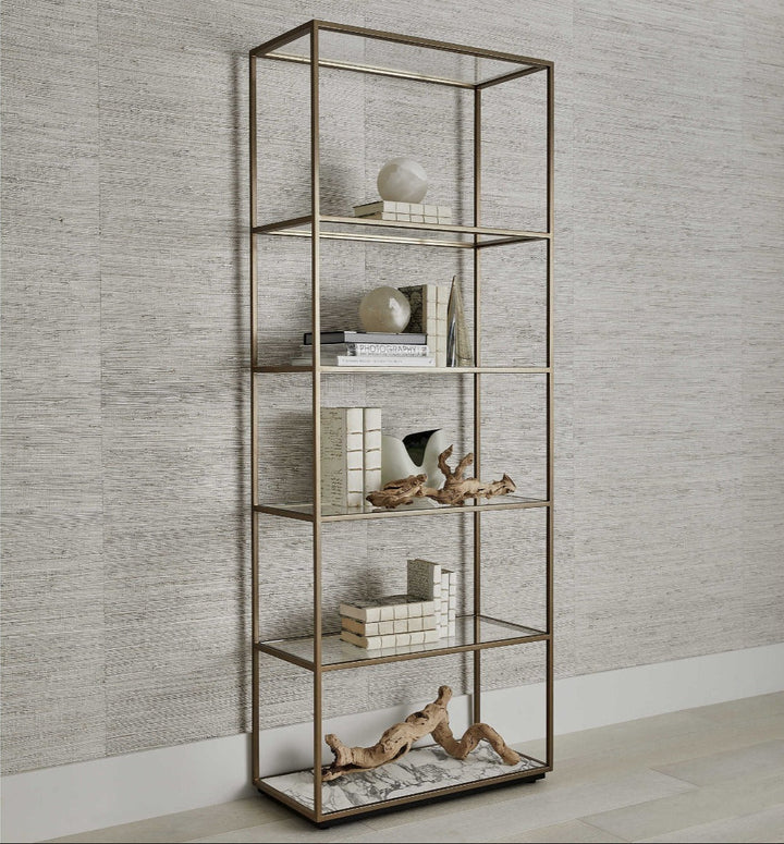 Uttermost Floating Plane Etagere – Marble & Brass