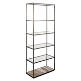 Uttermost Floating Plane Etagere – Travertine & Bronze