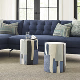 Uttermost Graph Stool/Side Table – Blue