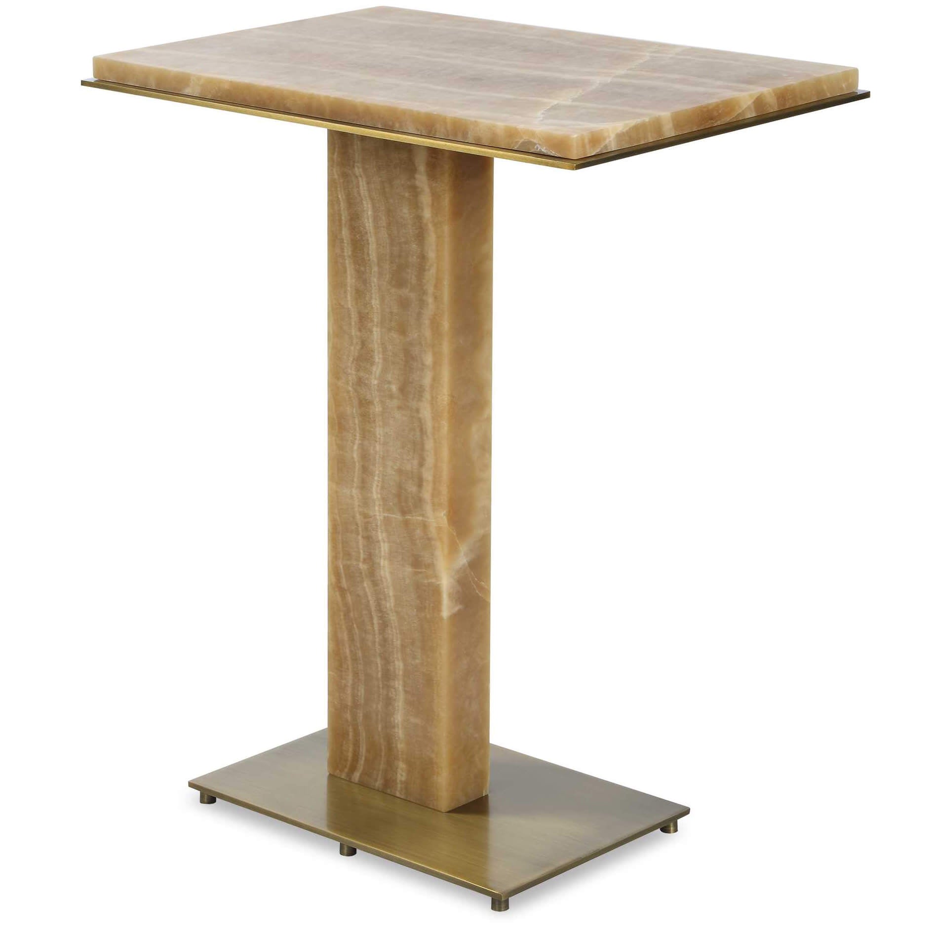 Uttermost Overhang Accent Table – Latte Onyx