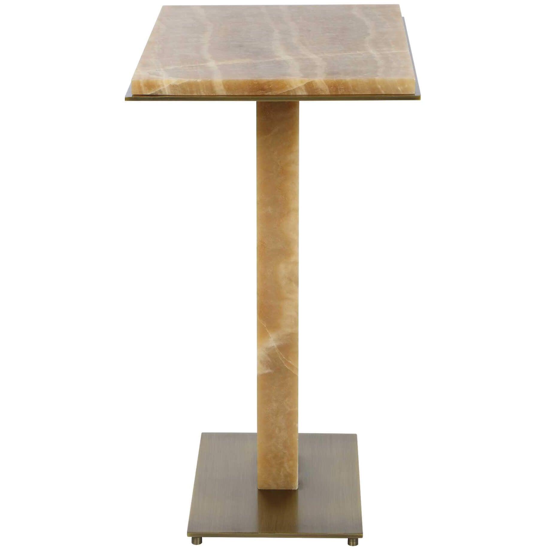 Uttermost Overhang Accent Table – Latte Onyx