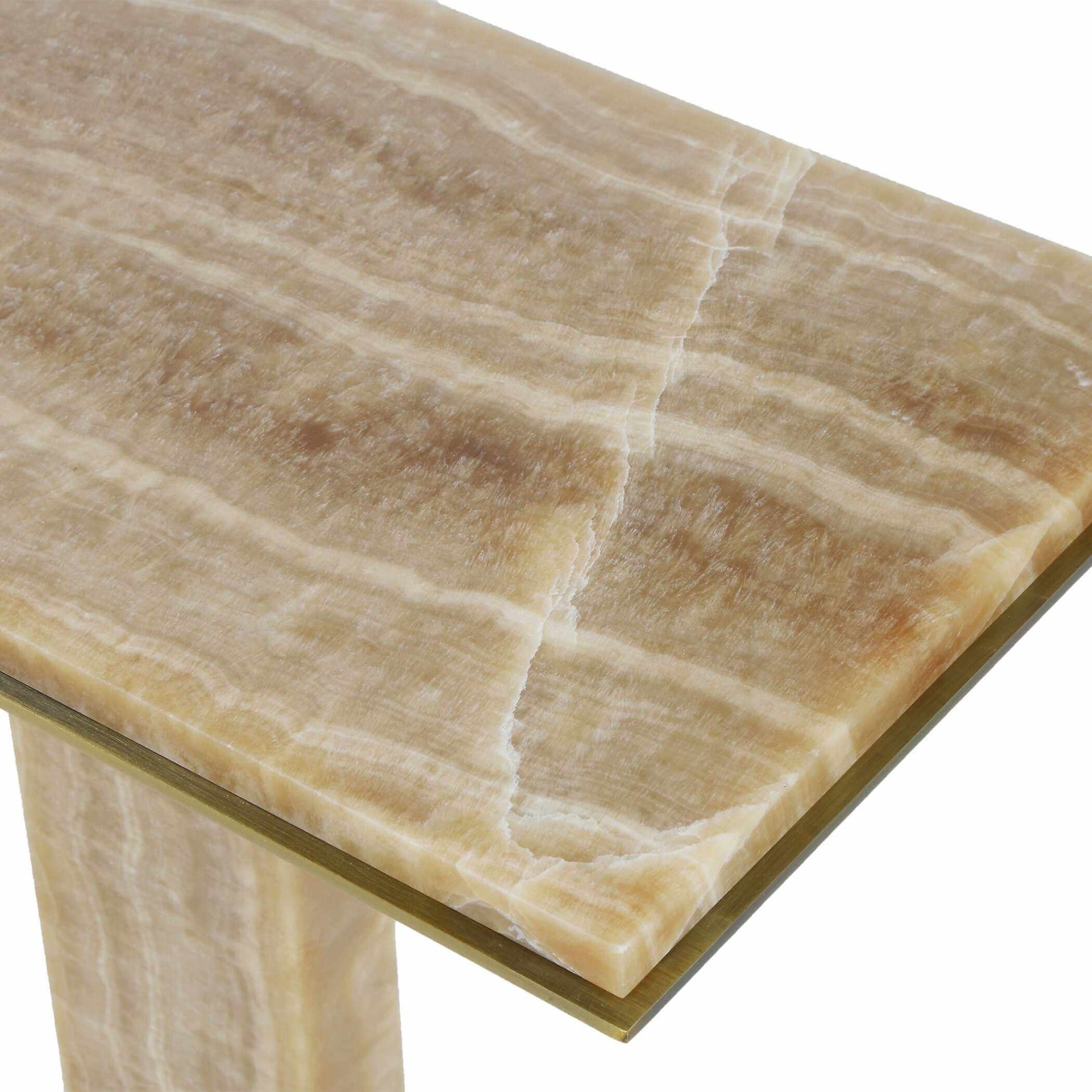 Uttermost Overhang Accent Table – Latte Onyx