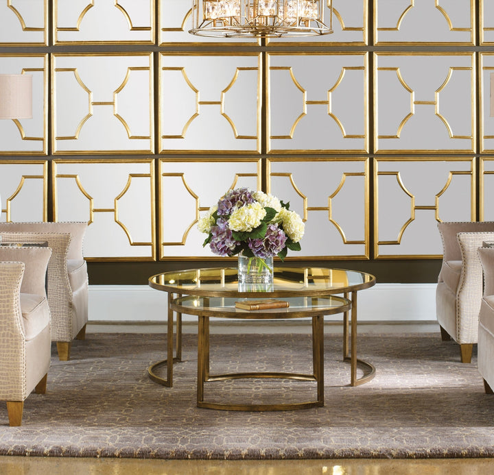 Uttermost Rhea Nested Coffee Tables – Antiqued Gold Leaf