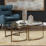 Uttermost Rhea Nested Coffee Tables – Antiqued Gold Leaf