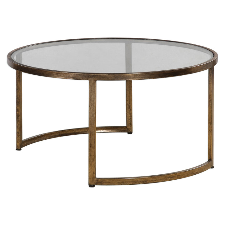 Uttermost Rhea Nested Coffee Tables – Antiqued Gold Leaf